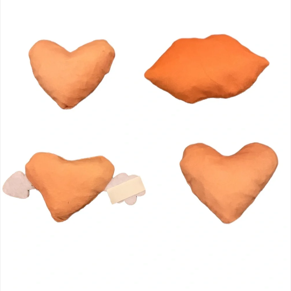 Frisco Graphic Valentine Hearts 4 Piece Variety Plush Cat Toys With Cat Nip.